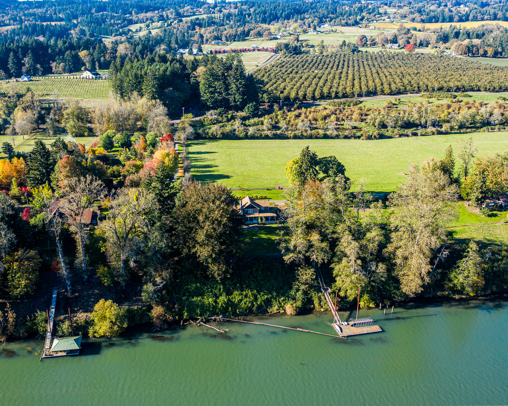Clackamas County Oregon landscape (drone view) 