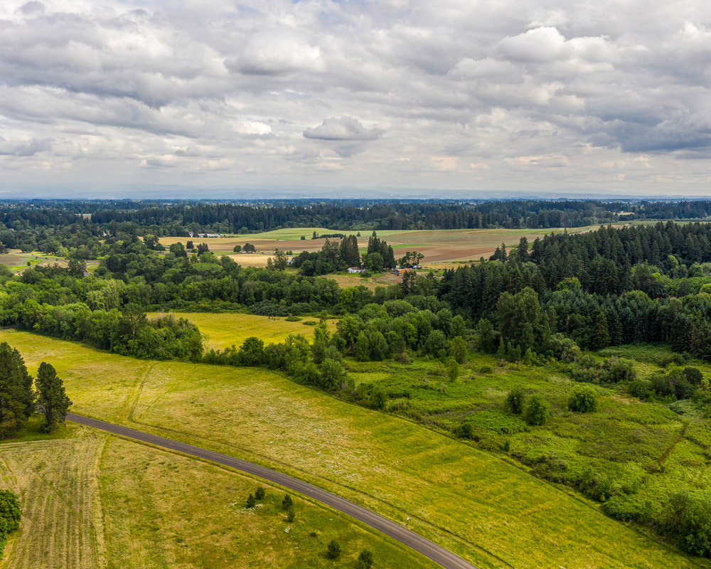Drone photo of Marian County, Oregon landscape