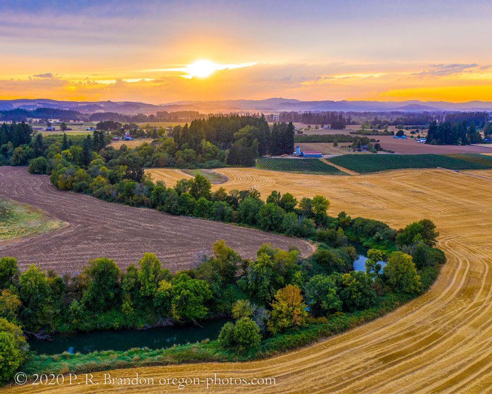 Photo of the Tualatin River by SW River Rd.  (drone view)