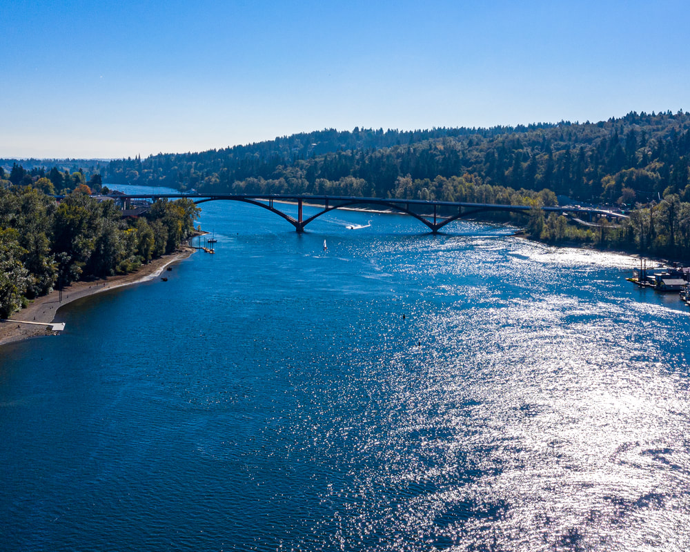 The Willamette River in Portland, Oregon